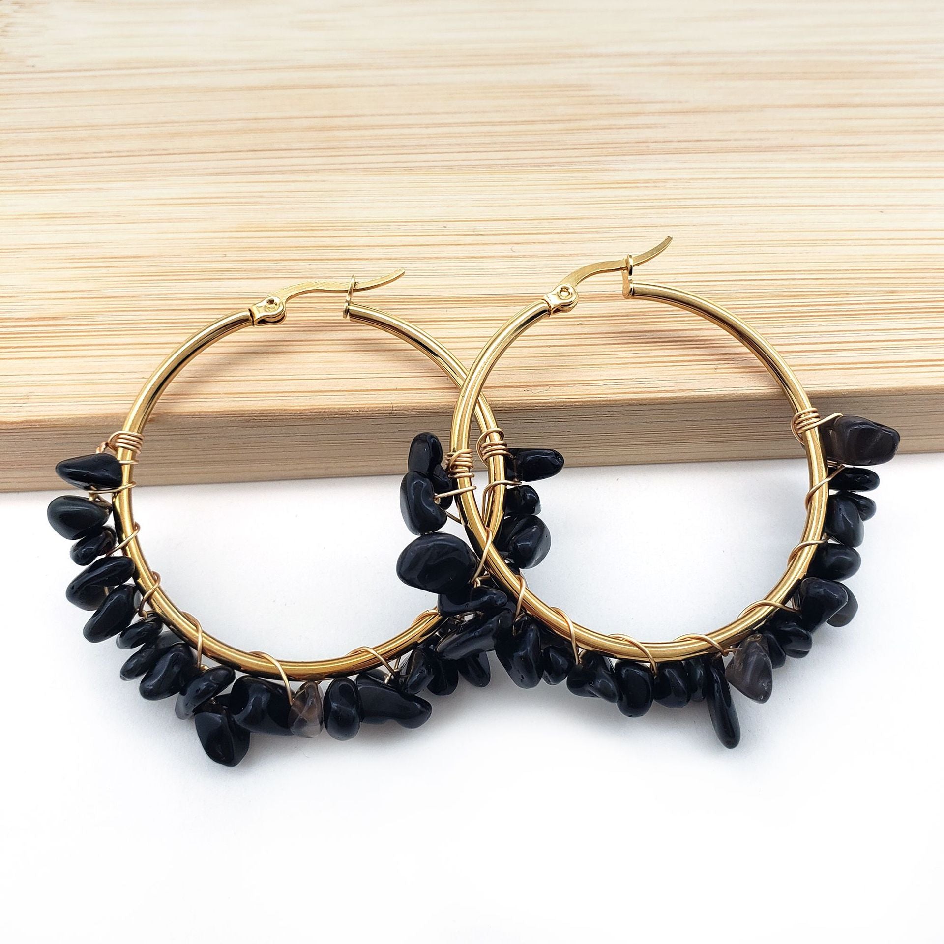Wholesale Natural Crystal Moonstone Earrings